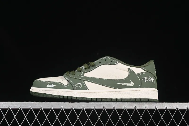All Categories Air Jordan Jordan Series Basketball Shoes Air Jordan 1 Low High-end Customized Low-top Shoes Travis Scott x Fragment Design x Air Jordan 1 Low OG SP AJ1 Stussy Co-branded Green Grimace Low-top Cultural Casual Shoes XS2024-025